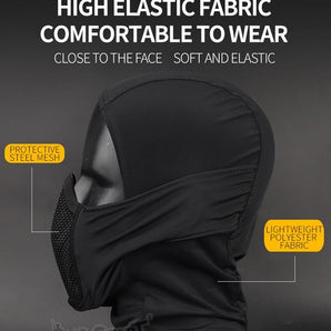 Shadow Balaclava with Steel Half Fighter Face Mask ( BK )