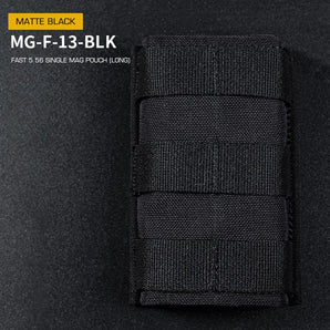 FAST Type Single 5.56 Magazine Pouch  (Long) - Black