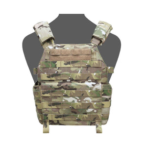 Warrior DCS Plate Carrier AR15 open, Multicam