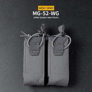 DPMP Molle Double 9mm Magazine Pouch - Grey