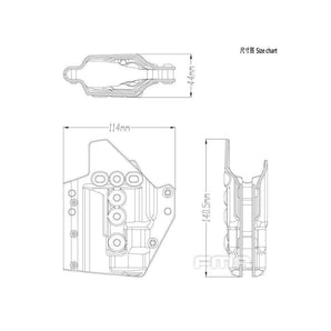 FMA G17S WITH SF Light-Bearing Holster BK