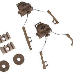 Z Tactical Helmet Rail Adapter Set for COM 1 / 2 Headset ( TAN )